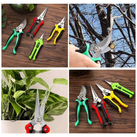 All-In-One Garden Pruning Kit With Stainless Steel Shears, U-Shaped Cutter, Gloves, And Storage Bag for Flowers, Herbs shown