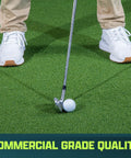 Close-up of putting on Indoor Golf Simulator Turf 10 X 6 Ft 15mm Elite Pro Grade Golf Turf For Home Setups