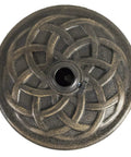 Top view of Heavy Duty 21 Pound Bronze Umbrella Base With 17 Inch Diameter For Patio Deck Porch Poolside And Backyard Stability