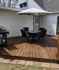 Semi Transparent Outdoor Wood Stain And Sealer In One For Decks Fences And Siding Water Based 1 Gallon Dark Walnut With UV Protection