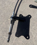 Transfer Case Cable Shifter Kit For 231 Fits Wrangler TJ LJ 1997 2006 Easy Install black metal and cable components on concrete