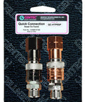Hose To Torch Quick Connector Set Pop Pack on branded card with black and brass connectors, 9/16-18 thread fittings visible