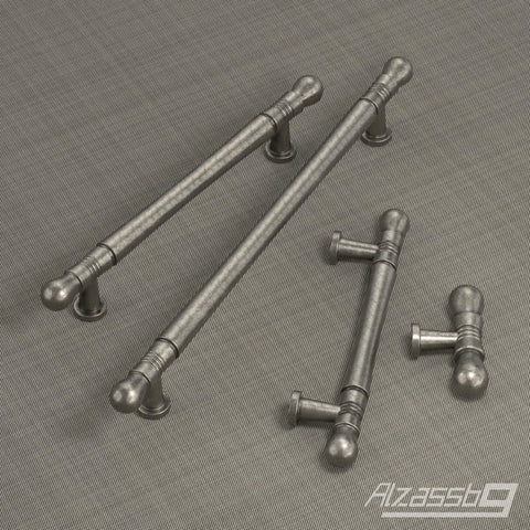 10 Pack Weathered Nickel Cabinet Pulls 7.5 Inch Overall Length With 192 Millimeter Center To Center Hole For Cabinets Drawers Closets And Furniture AL3089
