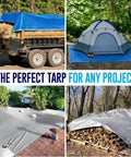 Heavy Duty 10x12 Waterproof Tarp Plastic Cover With Grommets Every 18 Inches 5 Mil Multipurpose Rain Shelter for various uses