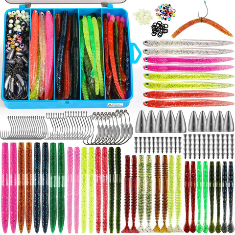 bulk soft plastic fishing lures TRUSCEND Easy Catch Pre-Rigged Lures, Unique Vibrating Swim Actio the YUM Dinger can be Texas Fishing Bait Bulk Soft Plastic