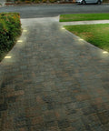 Driveway with 6x6 Inch Paver Light 2700K Warm White Glare-Free Brick Lighting For Driveways, Walkways, Pool Decks, Patios