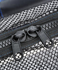Close-up of zipper on SCUBASak Collapsible Mesh Duffle Bag With Exterior Waterproof Pocket For Dive Gear And Travel, Lightweight 1.85 Lb