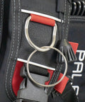 51mm Stainless Steel Split Rings For BCD Attachment, 2.5mm Wire, 5 Pack, attached to scuba gear