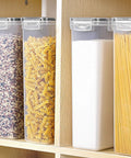 4 Pack 2.8L Airtight Food Storage Containers With Lids, BPA Free Kitchen Canisters for spaghetti, flour, sugar, and noodles