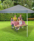 Family under 10x10 Canopy Replacement Top For Pop Up Shelter Heavy Duty PU Coated 150D Oxford Fabric In GrayReplacement Shade Roof