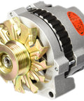 Powermaster 47861 alternator with silver housing and gold pulley for automotive use