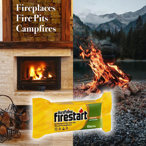 Fast Ignite Fire Starters 24 Pack For Indoor Outdoor Fires, No Mess Quick Ignition Logs For BBQ, Fireplace, Fire Pit And Campfires
