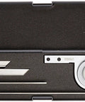 Budget Pro Universal Dial Protractor With 6 And 12 Inch Blades in case, hardened stainless steel, satin chrome finish