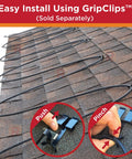 HeatTapePro Intelligent Commercial Grade Self Regulating Heat Cable With GlowCap For Ice Dam And Pipe Freeze Protection installed on roof with GripClips