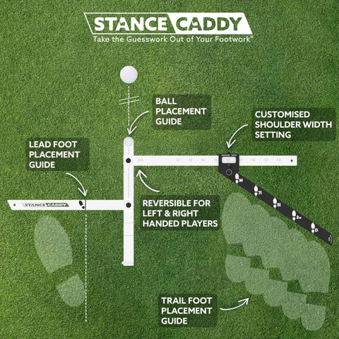 Game Changing Golf Stance And Alignment Training Aid For Left And Right Handed Players, Adjustable Stance Width, Practice Tool