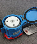 Rock Solid Industrial Socket Receptacle With Switch for Making And Breaking Under Load rated 30A IP55, blue plastic material.
