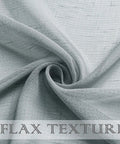 Close-up of open weave flax texture of Faux Linen Sheer Curtains 54 by 63 Inches Set of 2, with nickel grommets.