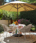 60 Inch Round Outdoor Tablecloth With Umbrella Hole And Zipper Spillproof And Wrinkle Free Paisley Patio Cover for backyard.