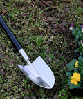 Long Handle Garden Shovel For Digging And Transplanting 18.5 Inch Wood Handle With Heavy Duty Japanese Steel Blade Made In Japan