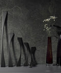 Matte Black Cabinet Pull Set 12.6 Inch Center Hole Modern Minimalist Zinc Alloy Drawer Handles For Wardrobe Cabinets Six Pack