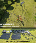 Heavy Duty Baseball and Softball Batting Cage With Wheels For Backyard Driveway And Club Training setup parts on grass