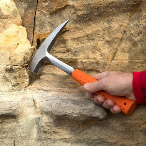 Rock Pick Hammer 22 Oz Geology Hammer Pro Grade With Pointed Tip And Square Face USA Made Heavy Duty One Piece Construction Hi Vis