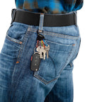 Key Rack Steel S Biner Carabiner Organizer With Six Colorful S Biners For Keys Securely And Separately clipped to belt loop