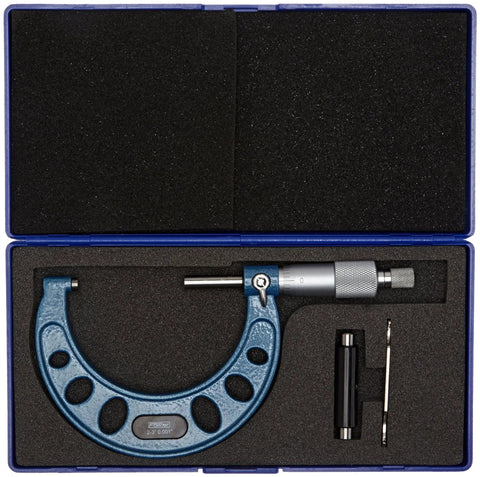 Outside Micrometer 2 To 3 Inch Range With 0.001 Inch Vernier Graduation Flat Anvil Spindle Premium Quality Tool in protective case