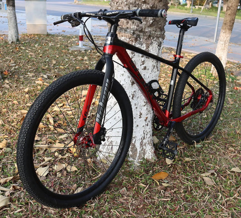 Rigid Mountain Bike Front Fork Aluminum Alloy 1 1/8 Inch Threadless Straight Steerer Universal Fit 26 27.5 29 Disc Brake 9mm QR Lightweight MTB Fork on bicycle