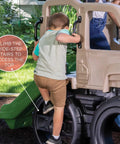 Child climbing Truck Climber Outdoor Playset For Kids, Backyard Playground With Slide And Climbing Wall, Jungle Gym For Toddlers Aged 2 To 5 Years, Indoor Outdoor Fun That Sparks Active Imagination