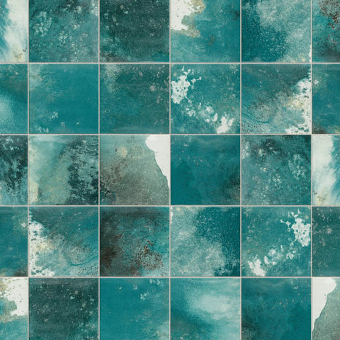 Kings Luxe Tradition Square Green Porcelain Wall Tile Glazed With Mixed Texture And Moderate Tone Variation For Wall Installations