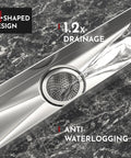 36 Inch Linear Shower Drain With Wave Hole Pattern Grate Cover Rectangular Floor Drain Removable SUS304 Stainless Steel CUPC Certified
