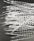 5 Inch Security Beaded Loop Ties Plastic Price Tag Fasteners Adjustable Pin Lock Merchandise Seals For Clothing Shoes And Luggage 1000 Pack White detailed view