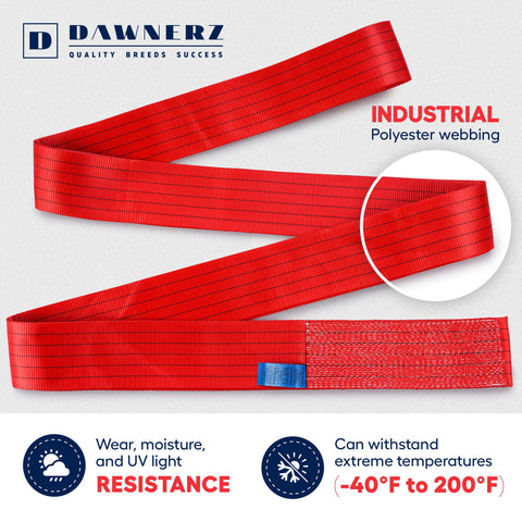 Endless Loop Strap With 11000 Lbs Capacity 14 Ft Long Polyester Endless Web Sling For Crane Lifting and Construction Equipment Lifting