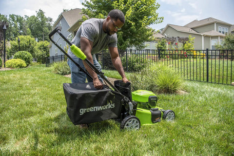 40V Cordless 21-Inch Brushless Push Mower With Dual 4.0Ah And 2.0Ah USB Batteries, Charger Included, Automatic Battery Switch-Over For Longer Run Time, Easy One-Lever 7-Position Height Adjustment, bagging lawn