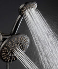 Oil Rubbed Bronze 7 Inch Premium High Pressure 3 Way Rainfall Shower Head Combo With 72 Inch Hose Six Settings Rain Shower Head