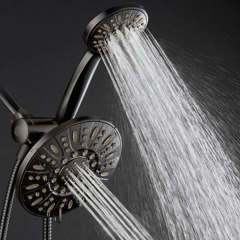 Oil Rubbed Bronze 7 Inch Premium High Pressure 3 Way Rainfall Shower Head Combo With 72 Inch Hose Six Settings Rain Shower Head