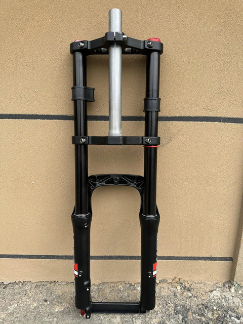 Air Suspension Front Fork For 20 Inch 4.0 Fat Tire Bikes And Ebikes 135mm Spacing One Eighth Inch Straight Tube Manual Lockout