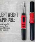 3 In 1 Butane Soldering Iron Kit With Self Ignition Portable Cordless Torch And Heat Gun shown with two tools on concrete background.