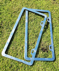 Dope Black Chrome Finish License Plate Frame Set, Stainless Steel Construction With Screw Caps, Easy Install Kit Included, 2 Pack