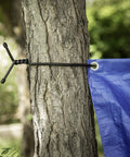 Reusable Rubber Twist Ties Pro Pack Six Pack 18 Inch used to secure tarp to tree