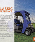QuadGear Extreme UTV Cab Enclosure For Polaris Ranger XP HD In Realtree Hardwoods on golf cart in field