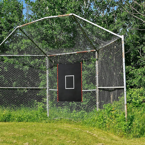 Heavy Duty Vinyl Backstop For Batting Cages 4 x 6 Feet Baseball And Softball Hitting And Pitching Backdrop Net Saver PVC Coated