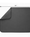 Top Shelf Microfiber Dish Drying Mat Extra Large 18 X 24 Inch Countertop Pad with textured surface for effective drainage.