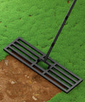 40x10 Inch Lawn Leveling Rake With Upgraded Heavy Duty Reinforced Connection And Adjustable Long Handle Garden Leveler Tool in use