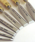 Premium Czech Steel 8 Piece Cabinetmaker Chisel Set With Hornbeam Handles, True Imperial Sizes From One Eighth to One Inch