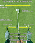 Alignment Sticks For Golf Swing Trainer Kit For Indoor And Outdoor Practice Adjustable Rods To Fix Slice Improve Posture Ball Position And Over The Top Swing With Instant Visual Feedback showing foot alignment on grass