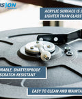 Base and mounting bracket of Indoor Acrylic Convex Mirror 18 Inch Round With 160 Degree Wide Angle For Maximum Visibility And Safety