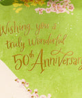 Big 50th Anniversary Pop Up Card With 3D Hot Air Balloon And Gold Foil Accents Truly Wonderful Greeting Card For Milestone Celebration