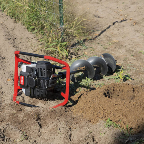 Earth Auger Combo With 52cc Two Cycle Powerhead And 8 Inch Auger Included on soil with heavy duty handlebars